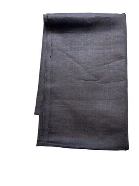 Vintage Heavyweight Fabric Remnant Slate Gray Textured Subtle Sheen 124" x 31"